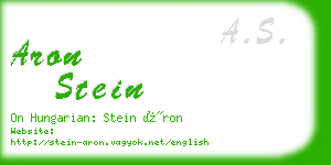 aron stein business card